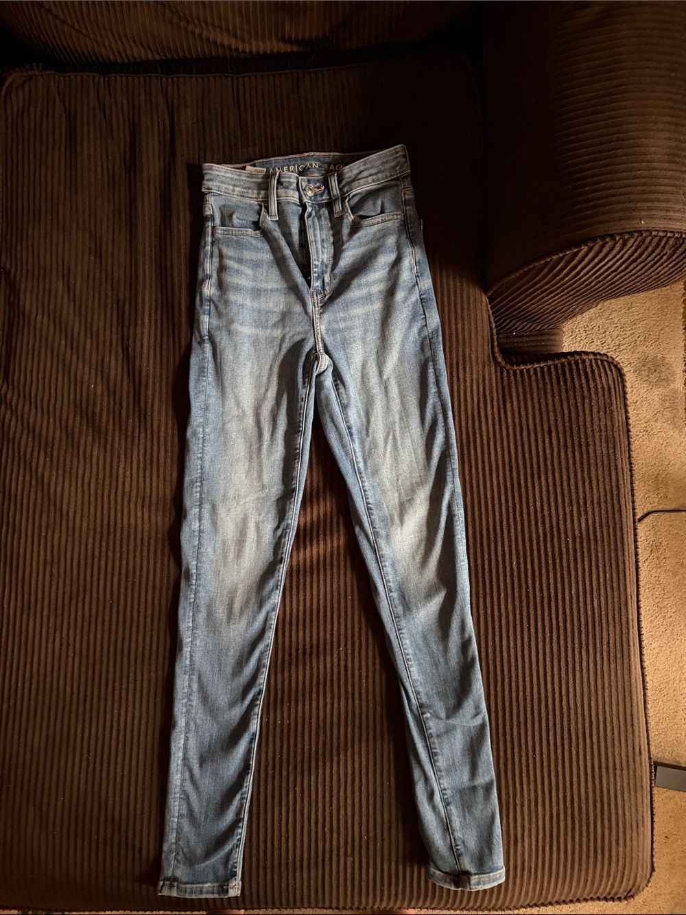American Eagle Outfitters Light Blue Skinny Jeans - High Rise